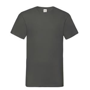 Fruit of the Loom Heren Valueweight V Neck T-shirt (Licht Grafiet)