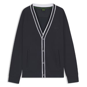 Men's Boss Relaxed Fit Cardigan in Dark Blue