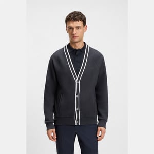 Men's Boss Relaxed Fit Cardigan in Dark Blue