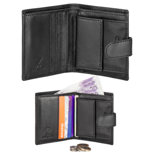 Men’s Genuine Leather RFID Bifold Wallet with Coin Pocket & 4 Card Slots