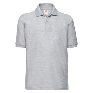 Fruit of the Loom Kinder/Kinder 65/35 Poloshirt (Heide Grijs)