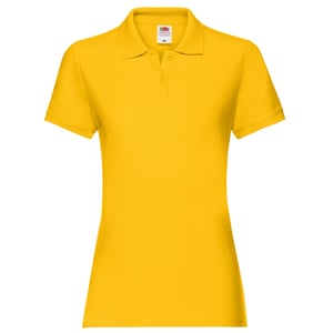 Fruit of the Loom Dames/Dames Premium Effen Poloshirt (Zonnebloem)