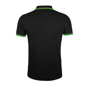 SOLS Heren Pasadena Poloshirt (Zwart/Kalk)