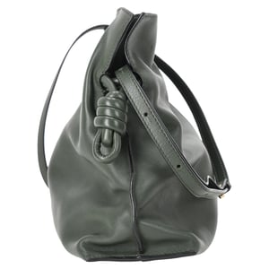 Loewe Medium Flamenco Clutch in Green Nappa leather