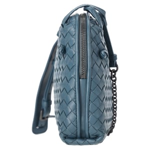 Bottega Veneta Intrecciato Nodini Schoudertas in Blauw Leer