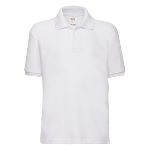 Fruit of the Loom Kinder/Kinder 65/35 Poloshirt (Wit)