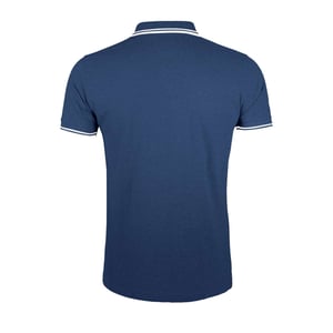 SOLS Heren Pasadena Poloshirt (Franse marine / Wit)