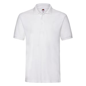 Fruit of the Loom Heren Premium Polo Shirt (Wit)