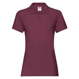 Fruit of the Loom Dames/Dames Premium Effen Poloshirt (Bourgondië)