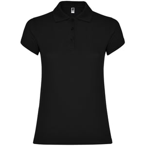 Roly Dames/Dames Ster Poloshirt (Zwart)