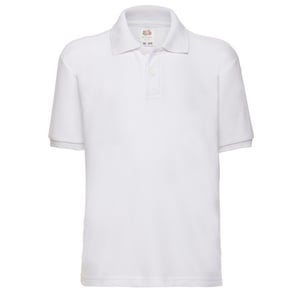Fruit of the Loom Kinder/Kinder 65/35 Poloshirt (Wit)