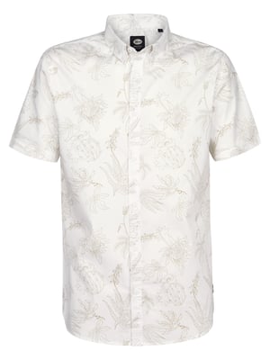 Petrol Industries - Heren All-over print overhemd Scout - Wit
