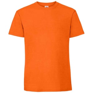 Fruit of the Loom Heren Iconic 195 Premium Ringspun Katoen T-Shirt (Oranje)