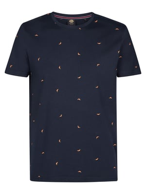 Petrol Industries - Heren T-shirt met all-over print Lava - Blauw