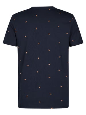 Petrol Industries - Heren T-shirt met all-over print Lava - Blauw