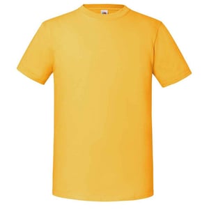 Fruit of the Loom Heren Iconic 195 Premium Ringspun Katoen T-Shirt (Zonnebloem)