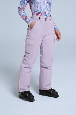 'Glaze' Women's Snow Pants Casual Straight Leg Adjustable Waist Winter Trouser Lilac