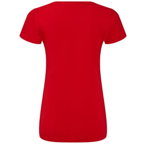 Fruit of the Loom Dames/Dames Iconisch V Hals T-shirt (Rood)