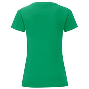 Fruit of the Loom Dames/Dames Iconic Combed Cotton T-shirt (Kelly Groen)