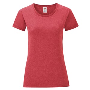 Fruit of the Loom Dames/dames Iconic Heather T-shirt (Heide Rood)