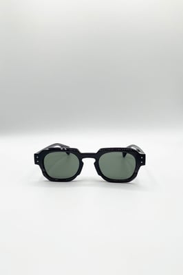 Angular Wayfarer Sunglasses In Grey