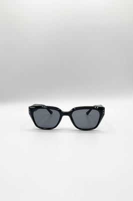 Classic Square Cat Eye Sunglasses In Black