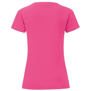 Fruit of the Loom Dames/Dames Iconic Combed Cotton T-shirt (Fuchsia)