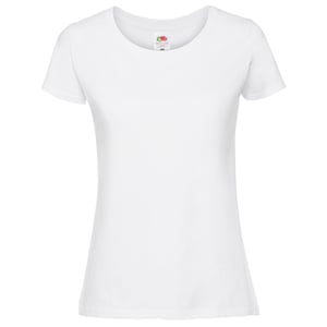 Fruit of the Loom Dames/Dames Icoon 195 Effen T-Shirt (Wit)