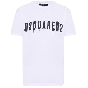 Dsquared2 Dripping Spray Logo White T-shirt