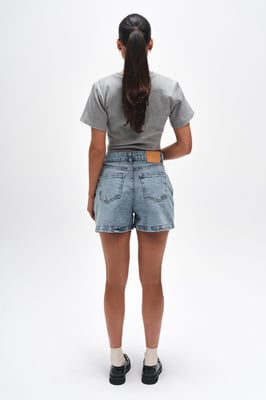 BENU Dames Blauw Grijze Denim Shorts
