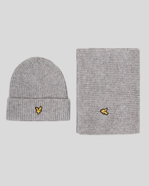 Brushed Scarf and Beanie Set