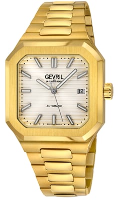 Gevril Men's Grand Concourse Swiss Automatic SA100 Decorated Movement with Custom Gevril Rotor Cotes de Geneve and Perlage Finishing Watch
