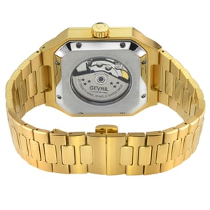 Gevril Men's Grand Concourse Swiss Automatic SA100 Decorated Movement with Custom Gevril Rotor Cotes de Geneve and Perlage Finishing Watch