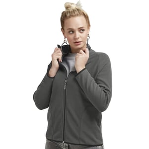 Signature Microfleece Tagless Fleecejack met rits voor dames/dames (Houtskool)