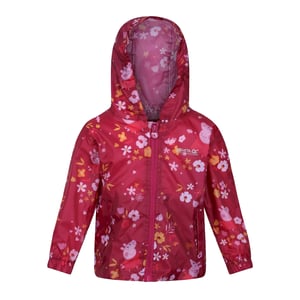 Regatta Childrens/Kids Floral Peppa Pig Packaway Waterproof Jacket (Bessenroze/herfst)