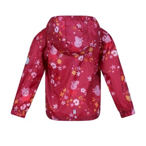 Regatta Childrens/Kids Floral Peppa Pig Packaway Waterproof Jacket (Bessenroze/herfst)