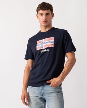 Drapeau Drapeau T-Shirt in Navy