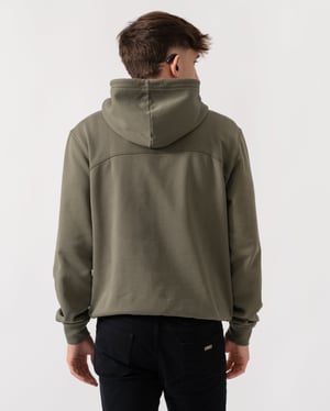 Badge Badge Hoodie in Dark Green