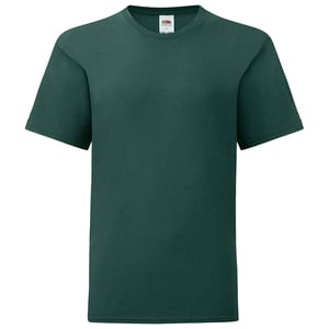 Fruit of the Loom Kinderen/Kinderen Iconisch T-Shirt (Bosgroen)