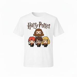 Harry Potter Meisjes Harry en Vrienden T-Shirt (Wit)