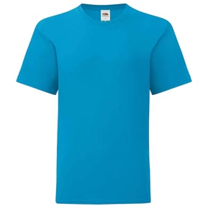 Fruit of the Loom Kinderen/Kinderen Iconisch T-Shirt (Azuurblauw)