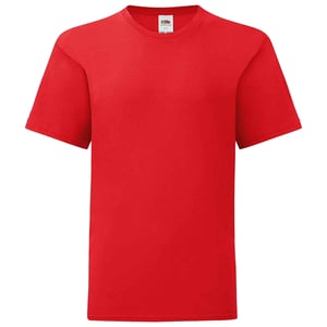 Fruit of the Loom Kinderen/Kinderen Iconisch T-Shirt (Rood)