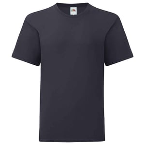 Fruit of the Loom Kinderen/Kinderen Iconisch T-Shirt (Deep Navy)