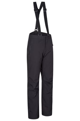 'Orbit' Men's Stretchy Ski Pants Waterproof Breathable Winter Salopettes Trouser Black