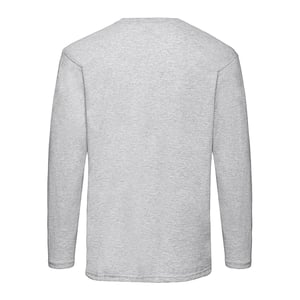 Fruit of the Loom Heren Valueweight Heather T-shirt met lange mouwen (Heide Grijs)