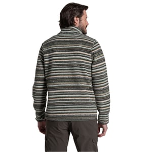 Craghoppers Herr Tatton II Kontrastrandig Fleece-Topp (Skogsgrön)