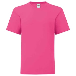 Fruit of the Loom Kinderen/Kinderen Iconisch T-Shirt (Fuchsia)