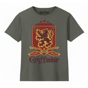 Harry Potter Jongens Blazon Gryffindor T-Shirt (Khaki)