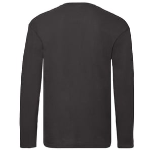Fruit of the Loom Unisex Original T-shirt met lange mouwen voor volwassenen (Zwart)
