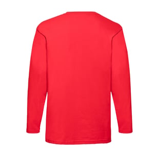 Fruit of the Loom Heren Valueweight T-shirt met lange mouwen (Rood)